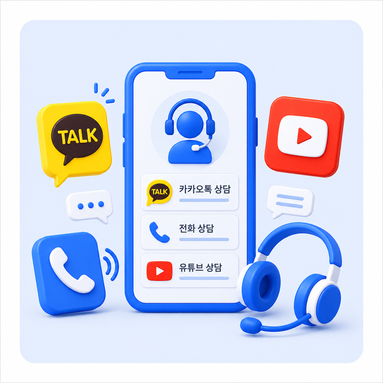 카카오톡·전화·유튜브 상담